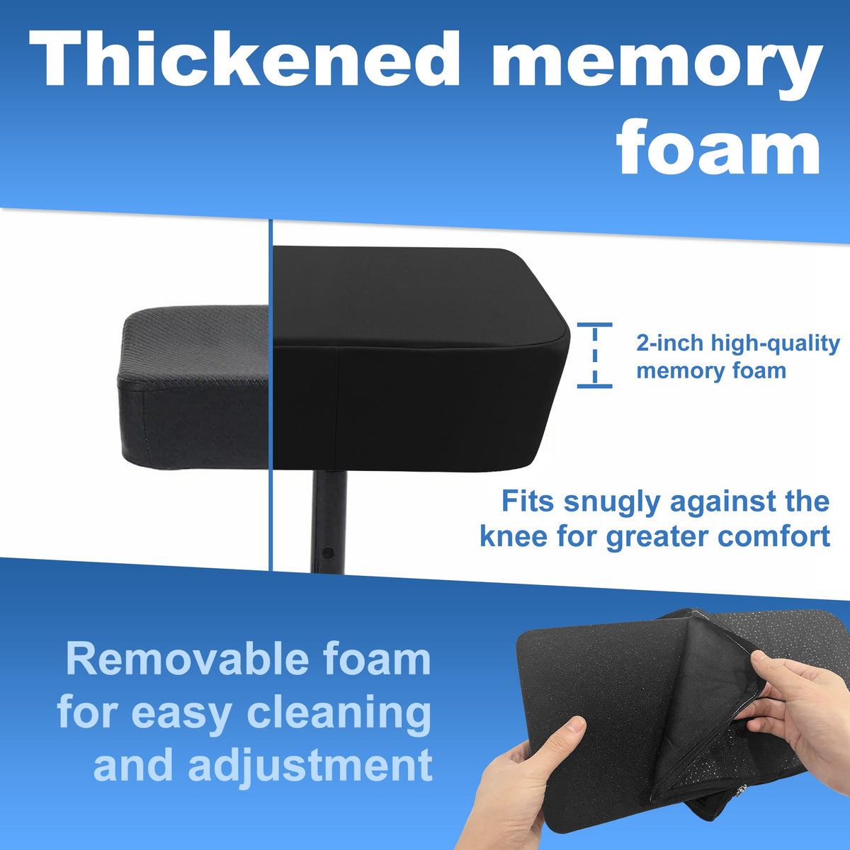Black Cooling_Knee_Scooter_Pad_Cover