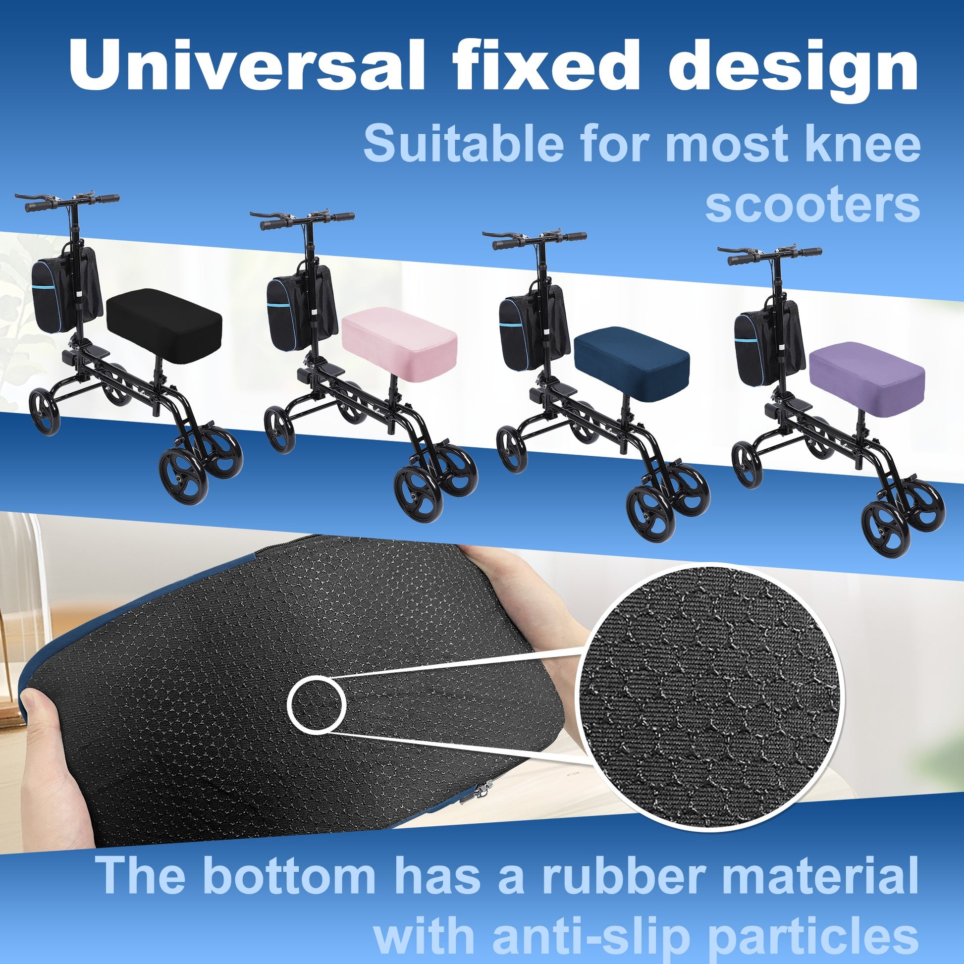 Navy Cooling_Knee_Scooter_Pad_Cover