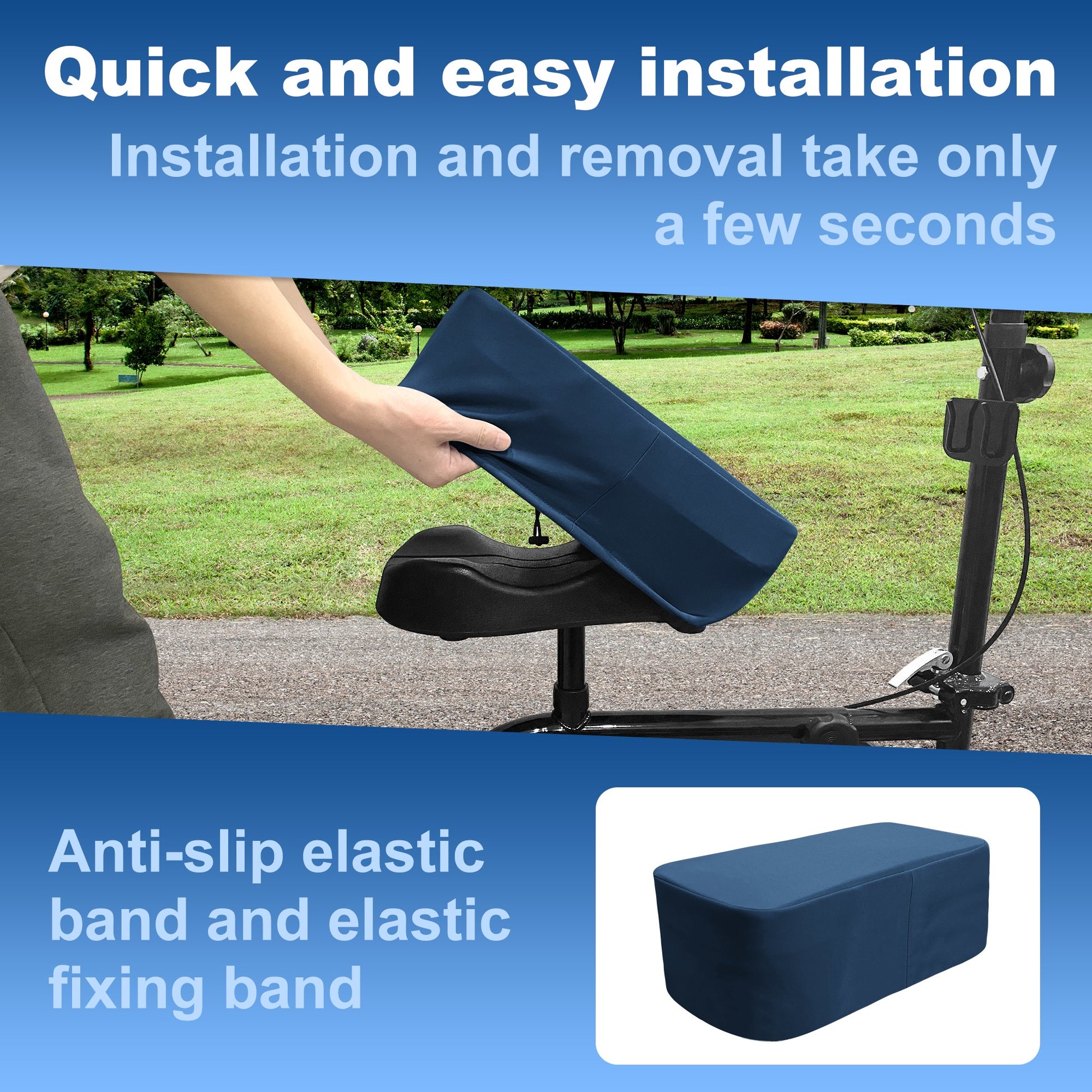Navy Cooling_Knee_Scooter_Pad_Cover