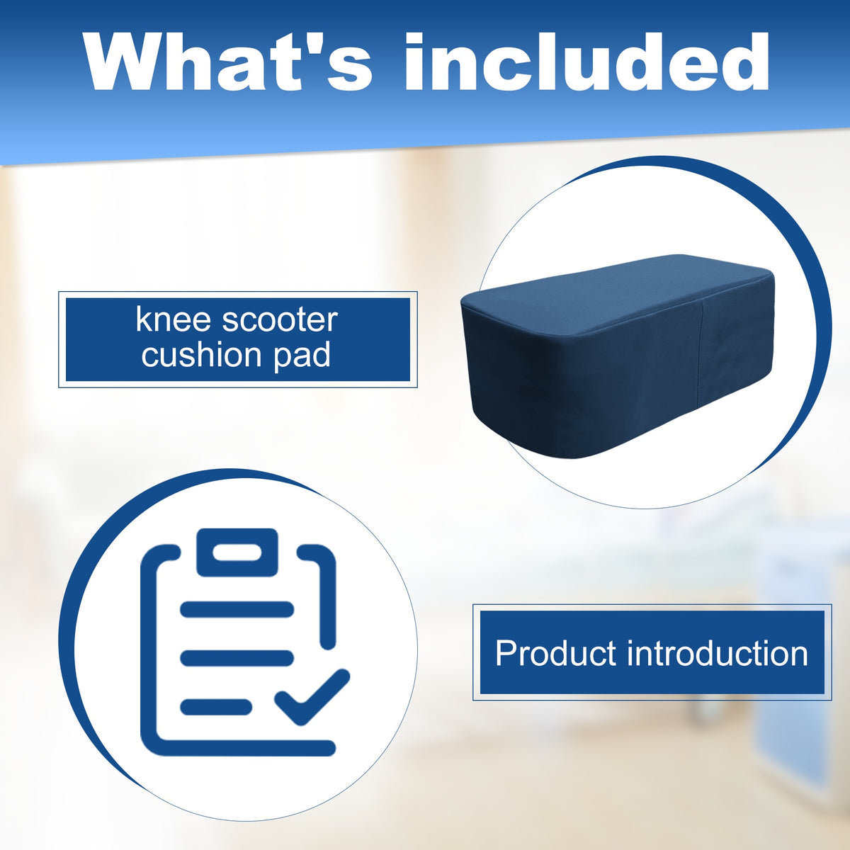 Navy Cooling_Knee_Scooter_Pad_Cover