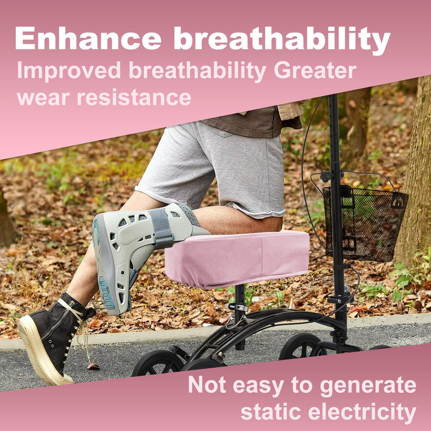 SPRING SEAON Cooling Knee Scooter Pad Cover with Memory Foam