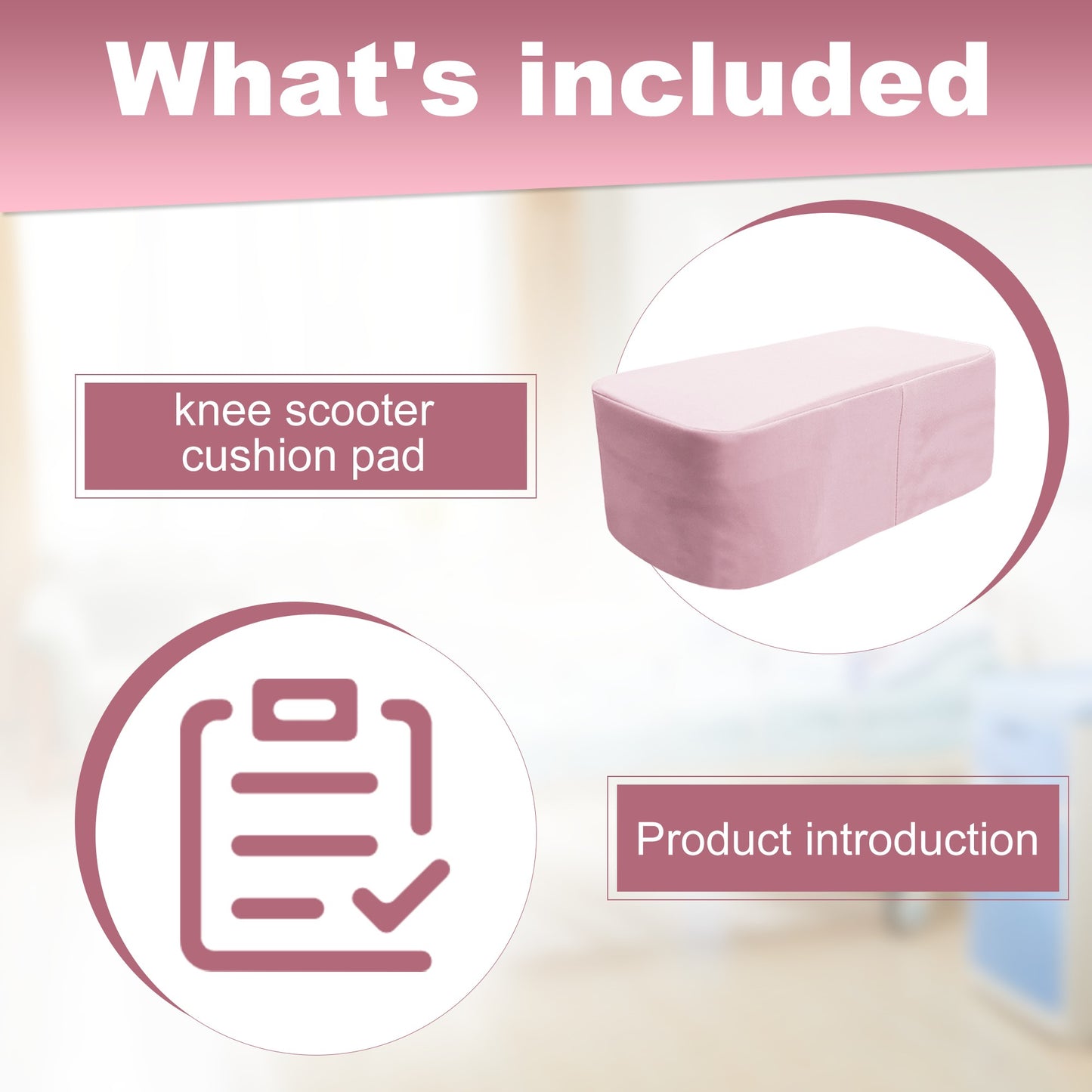SPRING SEAON Cooling Knee Scooter Pad Cover with Memory Foam