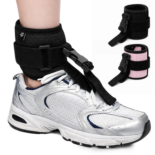SPRING SEAON Adjustable Foot Support Sleeve - Unisex Left/Right for Walking with Shoes Comfort Cushion (Black)