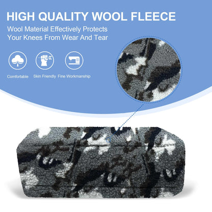 Gray Camo-​SPRING SEAON Plush Fleece Knee Scooter Cushion Pad Cover for Adults Pattern 3 colors - SpringSeaon