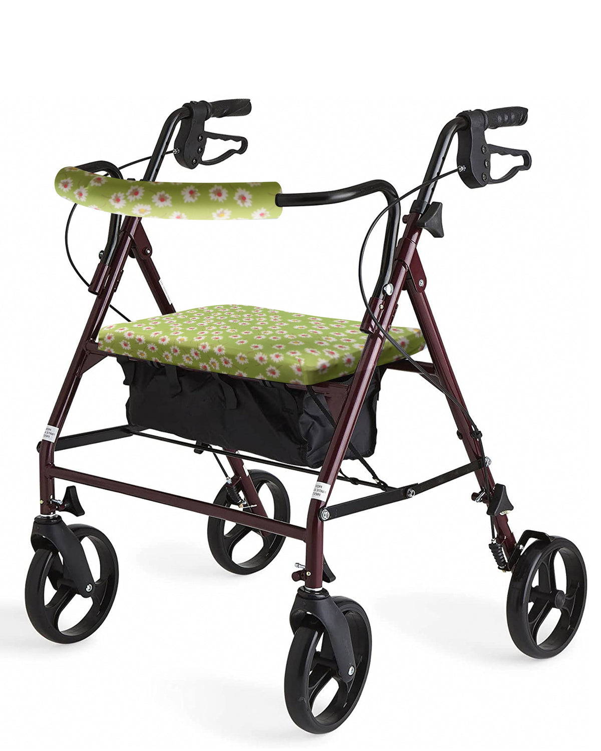 Green flower  ​SPRING SEAON Unisex Rollator Walker Seat and Backrest 