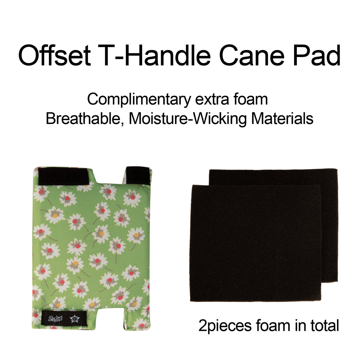 Green_flower_t-handle_cane_pads_cover