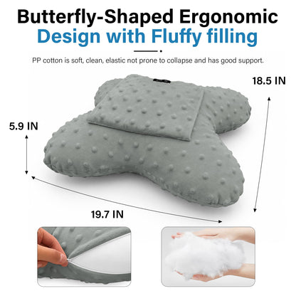 Color-​SPRING SEAON Butterfly Chest Support Pillow with Adjustable Strap & Dual Pockets - SpringSeaon