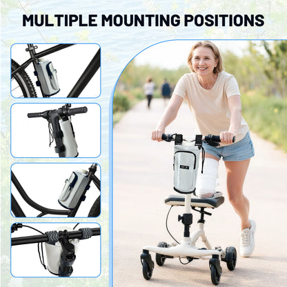 Grey knee scooter bag