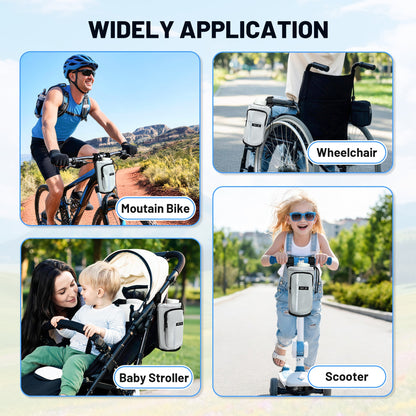 Grey knee scooter bag