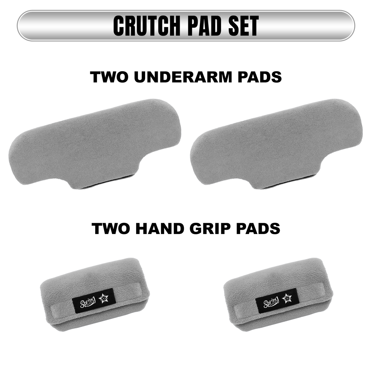 Color-​SPRING SEAON Universal Fleece Crutch Pads - Soft Underarm & Hand Grip Covers Set 5 Colors - SpringSeaon