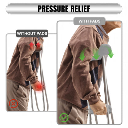 Color-​SPRING SEAON Universal Fleece Crutch Pads - Soft Underarm & Hand Grip Covers Set 5 Colors - SpringSeaon