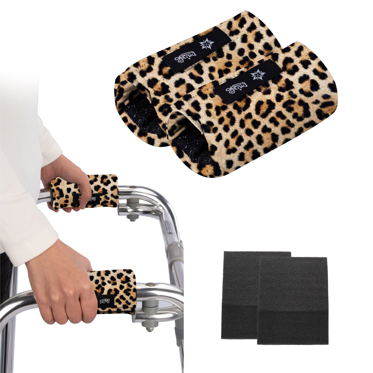 SpringSeaon Walker Hand Grip Padded Covers - Non-Slip Moisture-Wicking Cushion Pattern