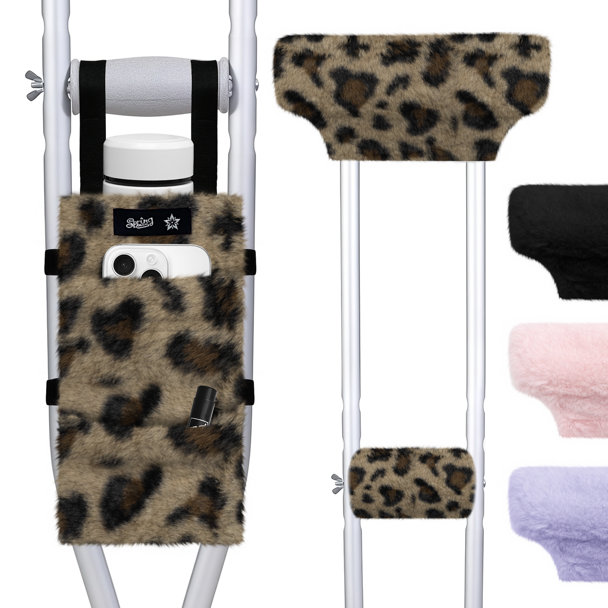 Color-​SPRING SEAON Plush Crutches Padding & Crutch Bag (5 PCS) - SpringSeaon