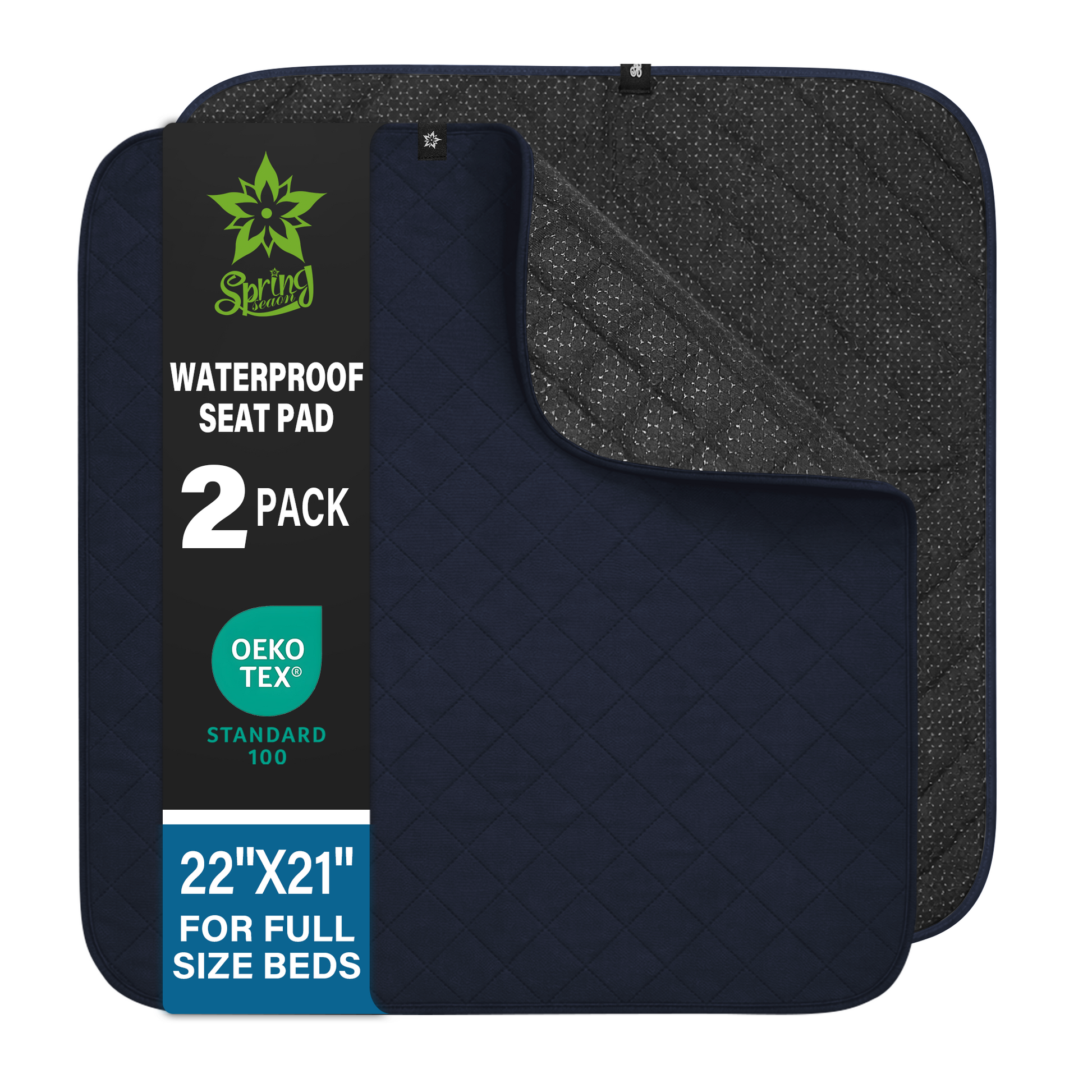 Navy-​SPRING SEAON 2Pcs Waterproof Chair Pad 