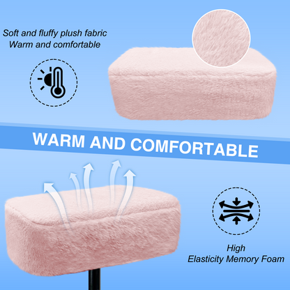 Pink-​SPRING SEAON Knee Scooter Pad Cover - Soft Fluffy Plush Memory Foam 2 Inch Thick Universal Fit (5 Colors） - SpringSeaon