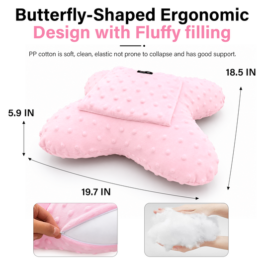Pink Butterfly Chest Support Pillow
