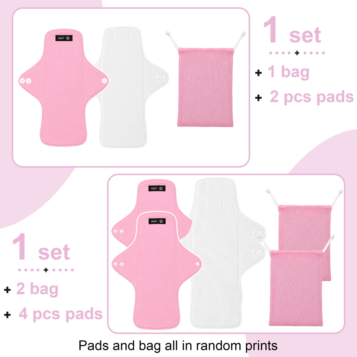 Color-​SPRING SEAON 2 PCS Reusable Menstrual Pads - SpringSeaon