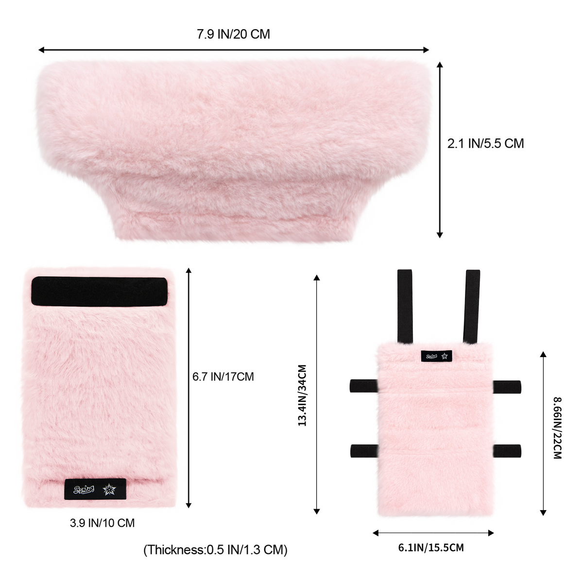 Color-​SPRING SEAON Plush Crutches Padding & Crutch Bag (5 PCS) - SpringSeaon