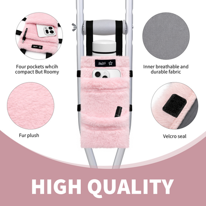Color-​SPRING SEAON Plush Crutches Padding & Crutch Bag (5 PCS) - SpringSeaon