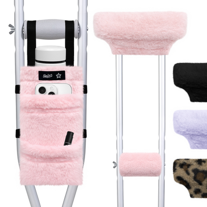 Color-​SPRING SEAON Plush Crutches Padding & Crutch Bag (5 PCS) - SpringSeaon