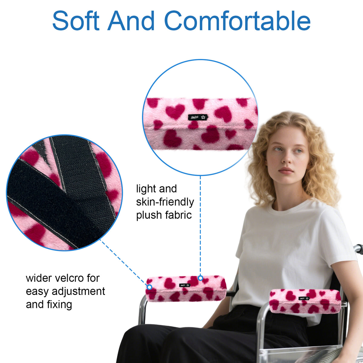 Color-​SPRING SEAON Pattern Fluffy Armrest Pads 3 Colors - SpringSeaon