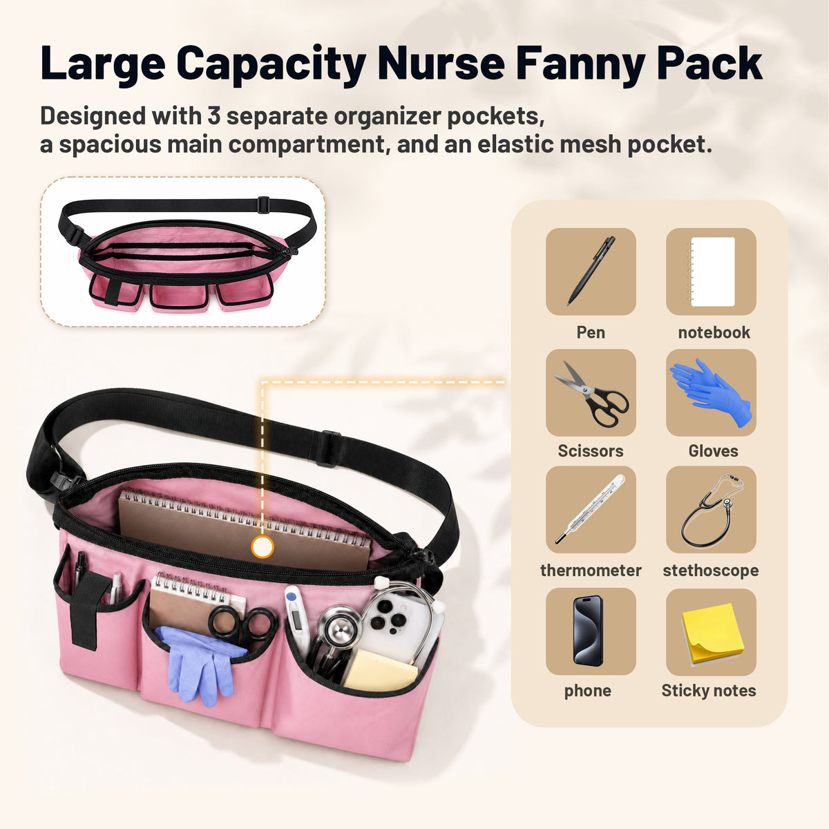 Pink waist bag