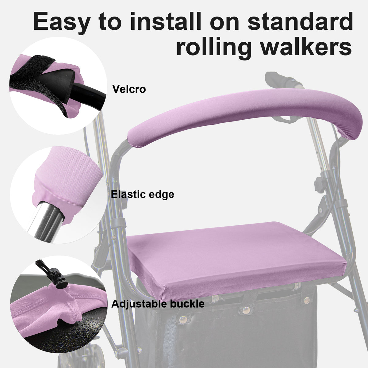 Purple ​SPRING SEAON Unisex Rollator Walker Seat and Backrest 015