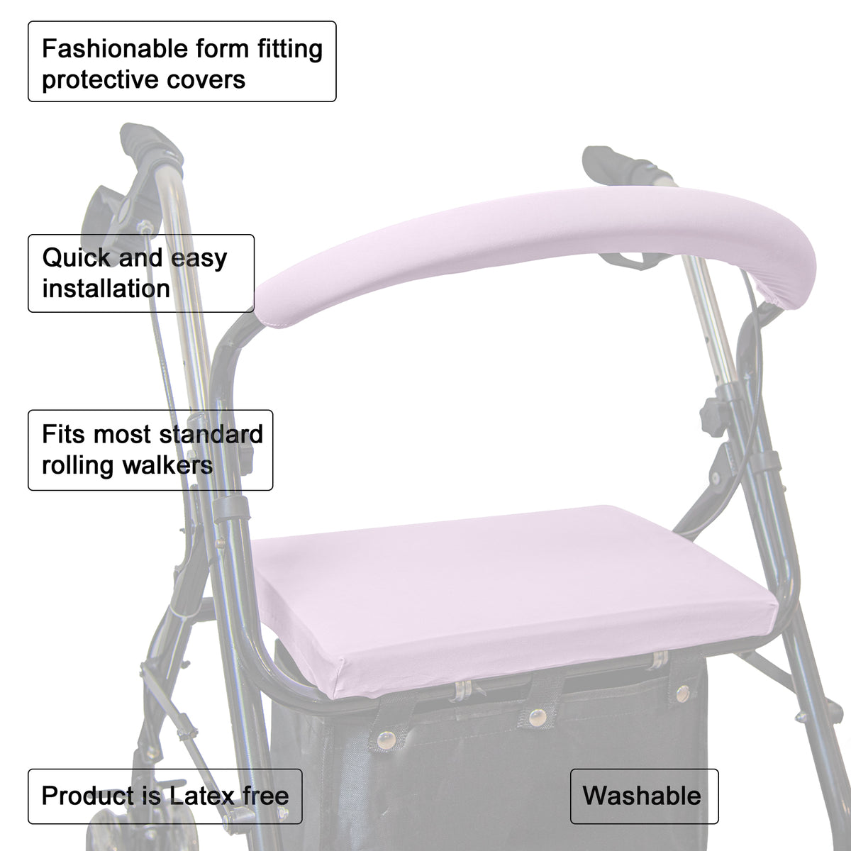 Purple ​SPRING SEAON Unisex Rollator Walker Seat and Backrest 015