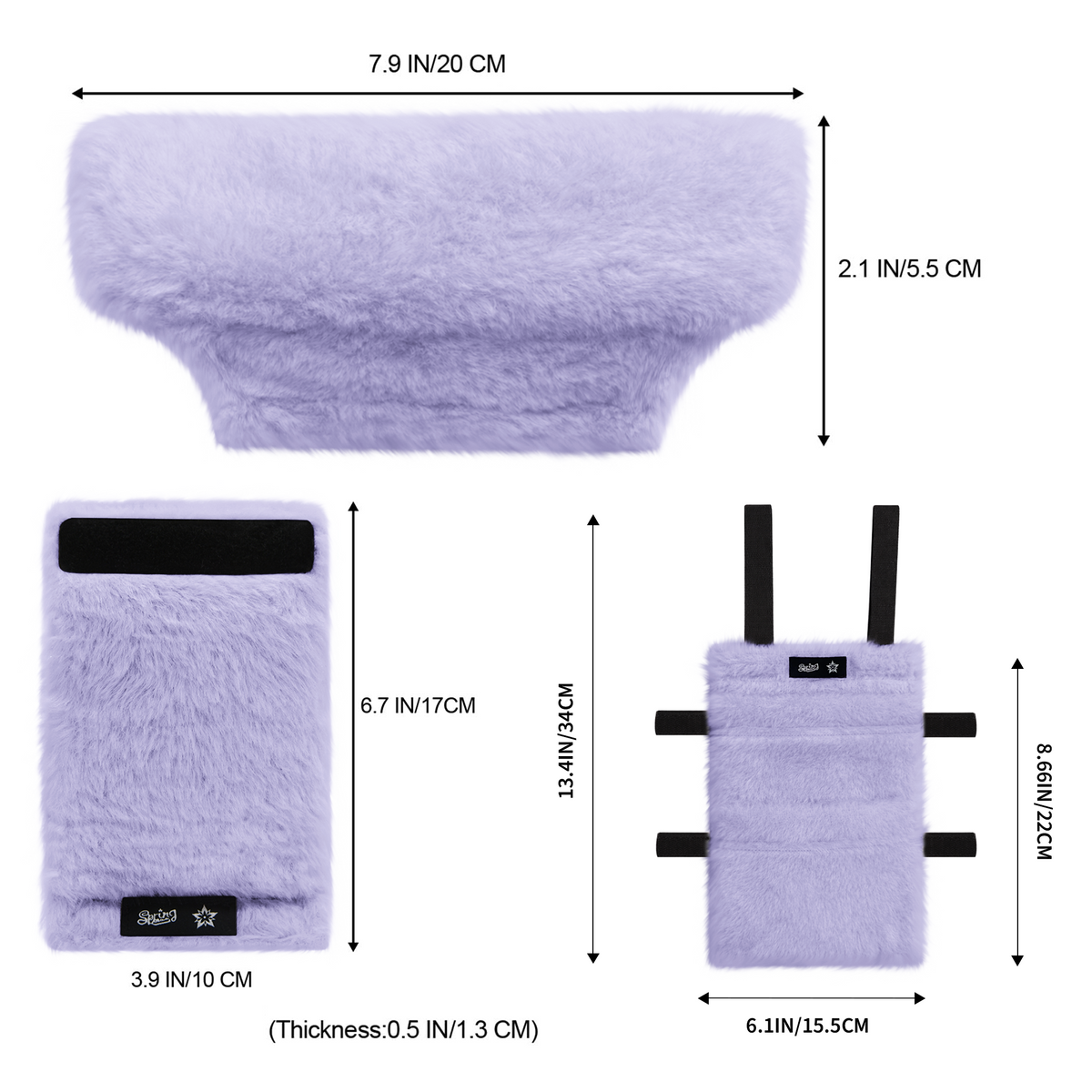 Color-​SPRING SEAON Plush Crutches Padding & Crutch Bag (5 PCS) - SpringSeaon