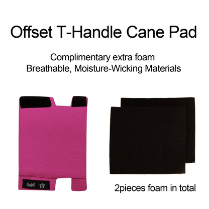 Rose red_T-handle_cane_pads