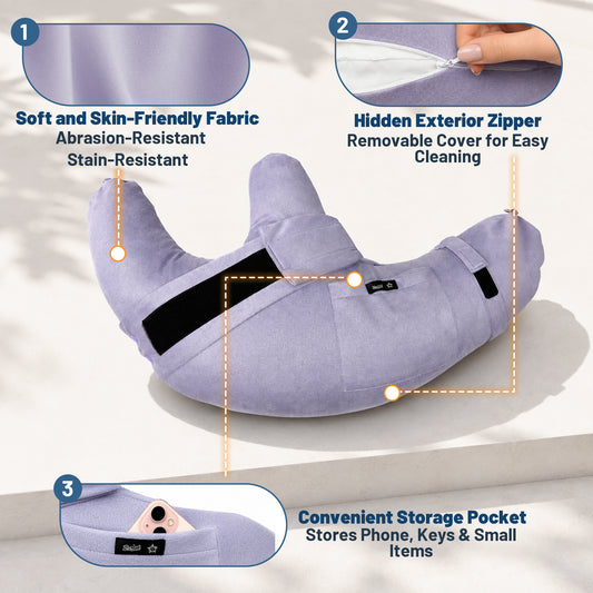 SPRING SEAON Shoulder Support Pillow with Pocket Multi Colors
