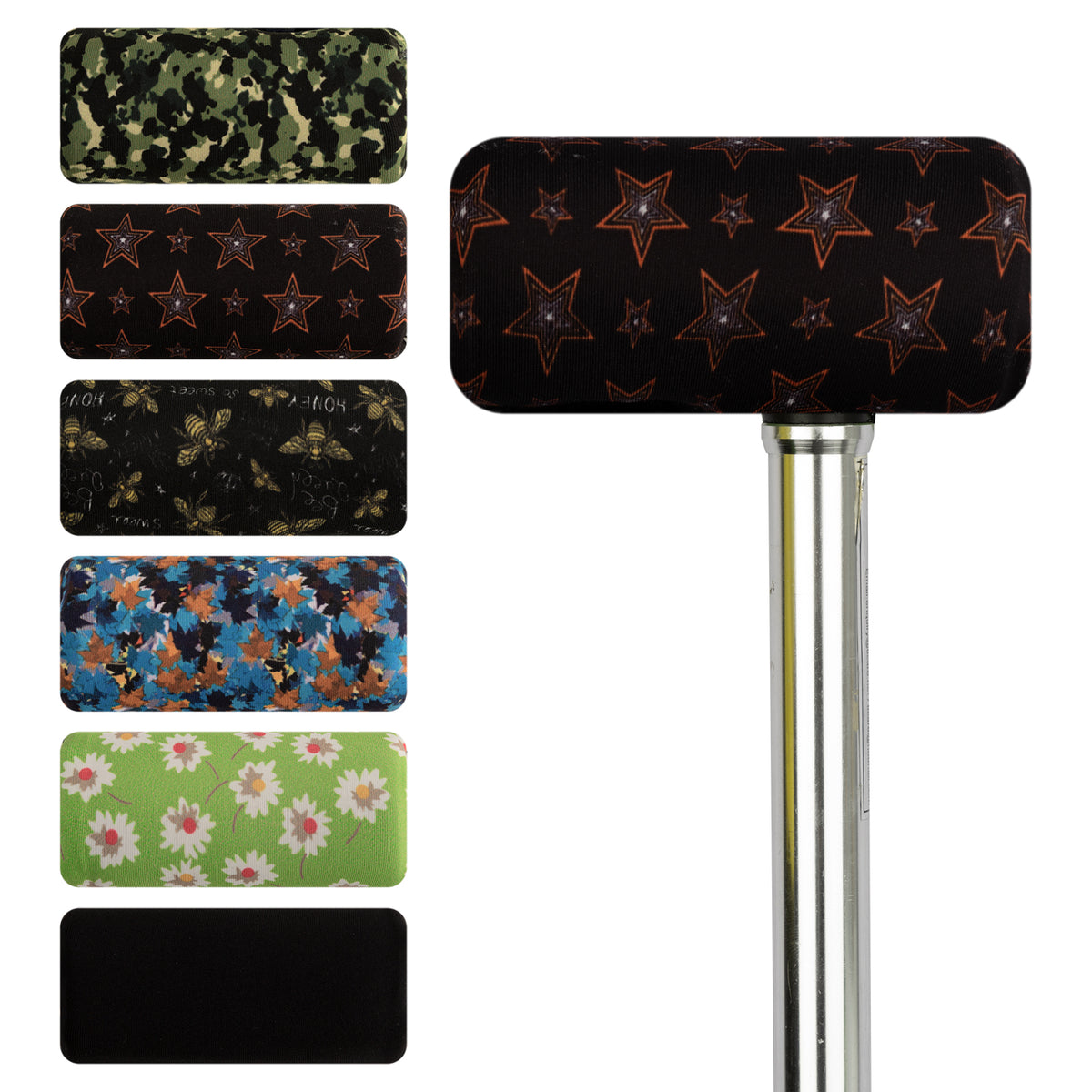Color-​SpringSeaon Cane Handle Padding Covers - Universal Fit T-Handle Grip Pads for Cane Pattern 011