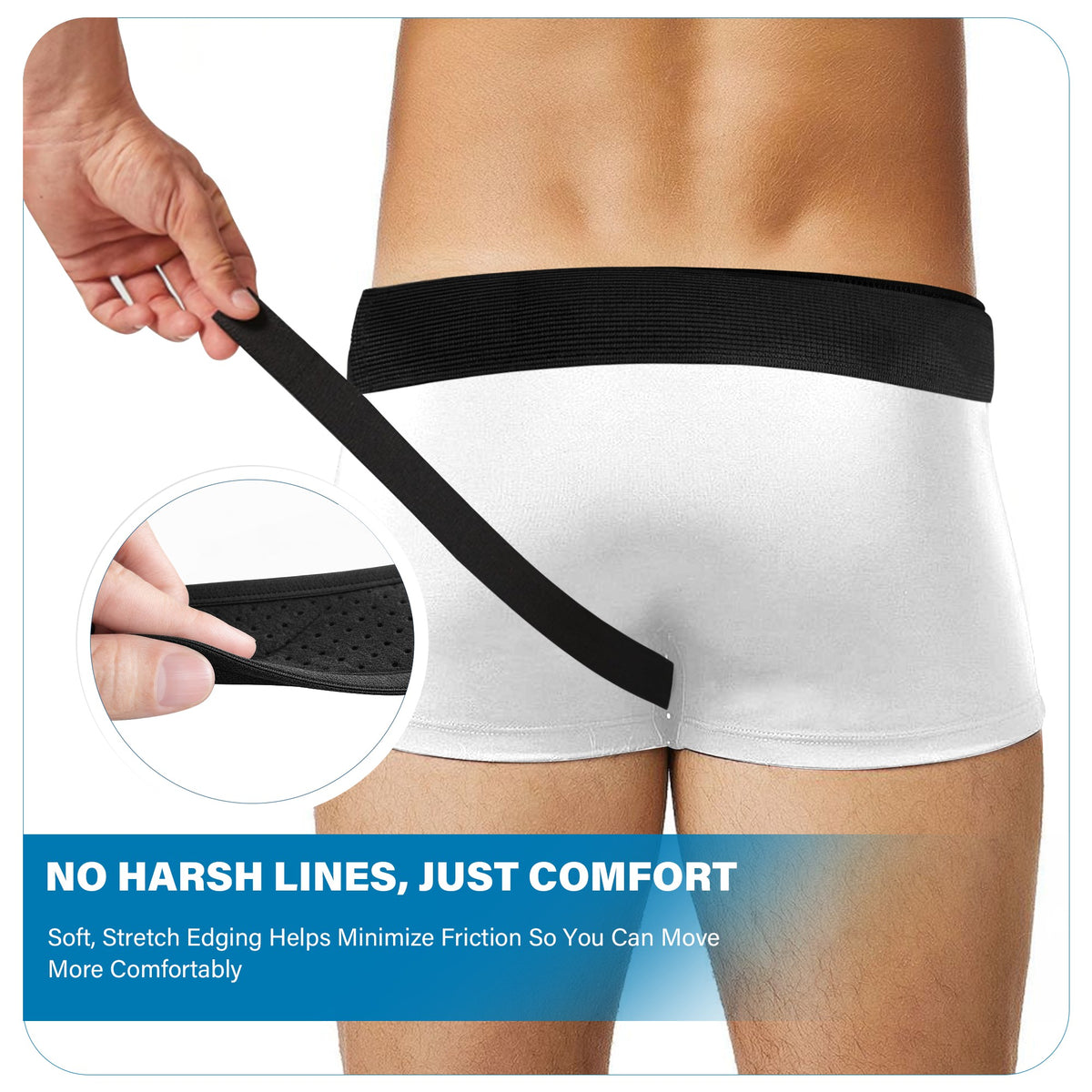 Color-​SPRING SEAON Hernia Belt with 2 Replaceable Pressure Pads, Anti-Slip Support Belt for Men & Women, Discreet 1.5" Design for Daily Wear - SpringSeaon