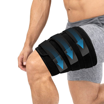 Color-​SPRING SEAON Anti-Slip Thigh Support with Adjustable Compression for Hamstring, Quad, Groin and Sports Use - SpringSeaon