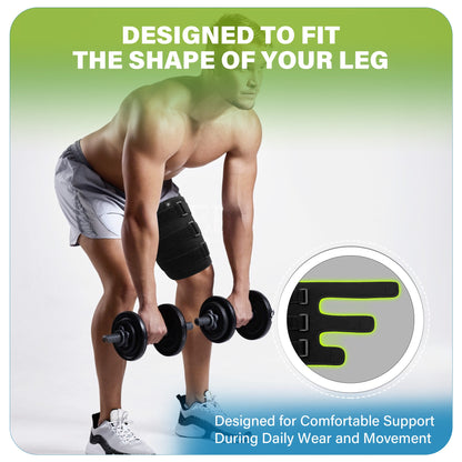 Color-​SPRING SEAON Anti-Slip Thigh Support with Adjustable Compression for Hamstring, Quad, Groin and Sports Use - SpringSeaon