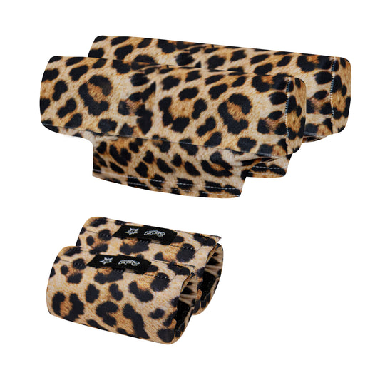 Universal Underarm Crutches Padded Crutch Pads with Hand Grips Padding Handle Covers panther print
