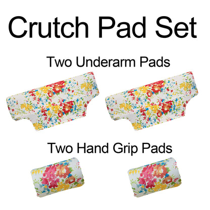 Universal Underarm Crutches Padded Crutch Pads with Hand Grips Padding Handle Covers