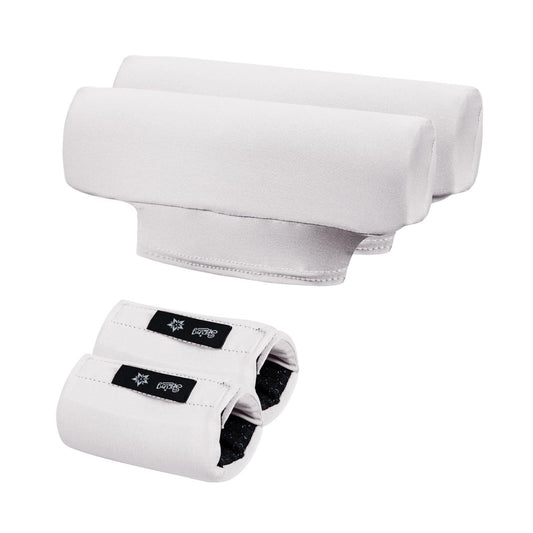 Universal Underarm Crutches Padded Crutch Pads with Hand Grips Padding Handle Covers  White