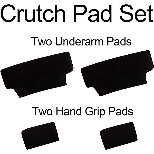 Universal Underarm Crutches Padded Crutch Pads with Hand Grips Padding Handle Covers