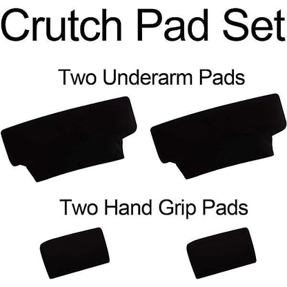 Universal Underarm Crutches Padded Crutch Pads with Hand Grips Padding Handle Covers