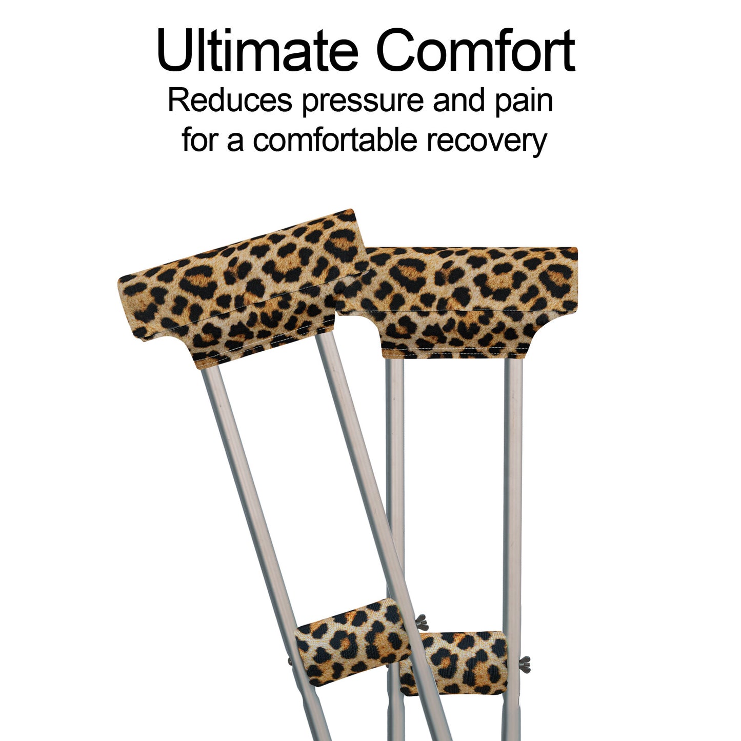 Universal Underarm Crutches Padded Crutch Pads with Hand Grips Padding Handle Covers
