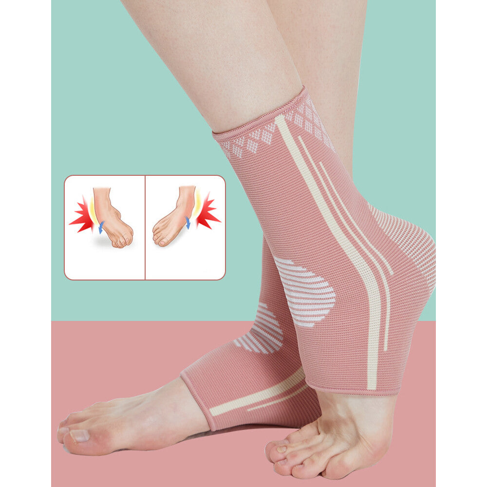 Ankle Compression Sleeve (1 Pair) - Ankle Support for Sports Running S-L