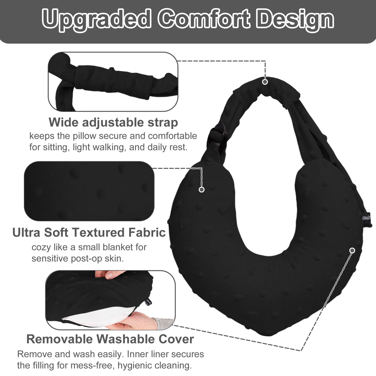 black Armpit Support Pillow