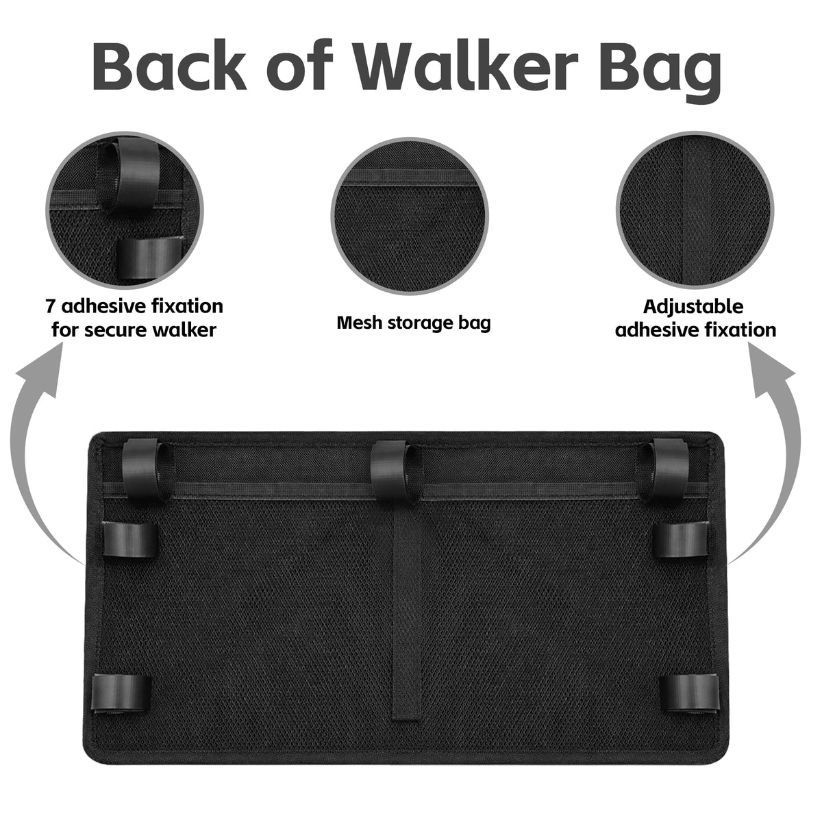 Color-​Walker Bag with Cup Holder - Water Resistant Organizer Storage Pouch for Folding Walkers Rollator - SpringSeaon