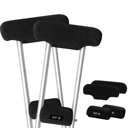 Color-​SPRING SEAON Universal Fleece Crutch Pads - Soft Underarm & Hand Grip Covers Set 5 Colors - SpringSeaon