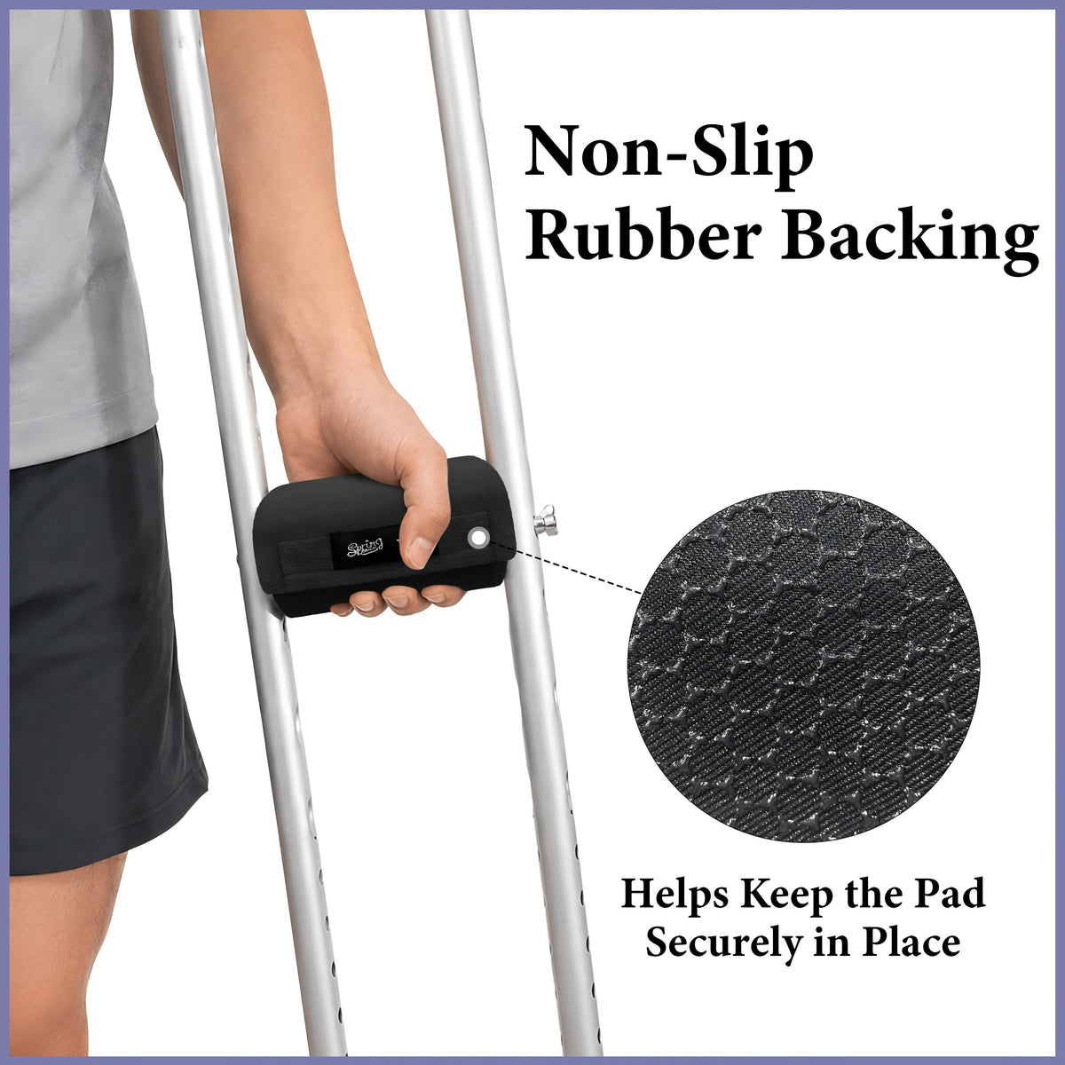 Color-​SPRING SEAON Plush Padded Crutches Covers Velvet Underarm Crutch Pads Non Slip - SpringSeaon