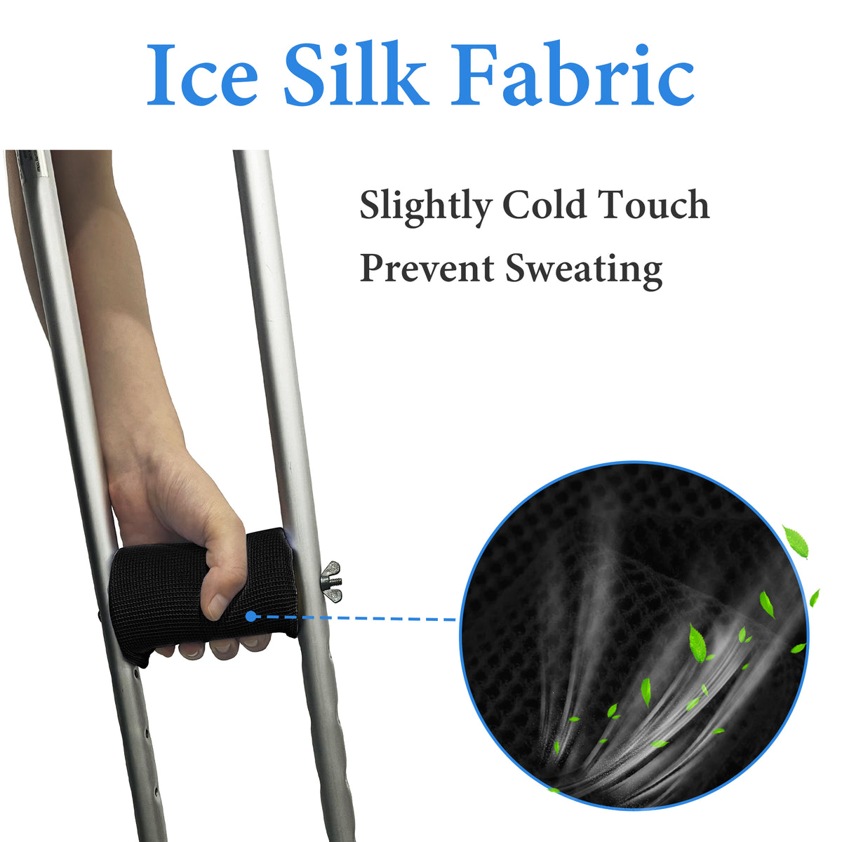 Color-​SPRING SEAON Waffle Pattern Crutch Pads - Universal Underarm & Hand Grip Padding Cushions 7 colors - SpringSeaon
