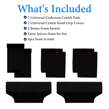 Color-​SPRING SEAON Waffle Pattern Crutch Pads - Universal Underarm & Hand Grip Padding Cushions 7 colors - SpringSeaon