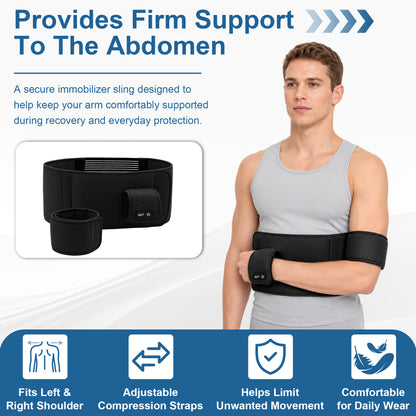 SPRING SEAON Shoulder Immobilizer Arm Sling, Left or Right Arm Brace