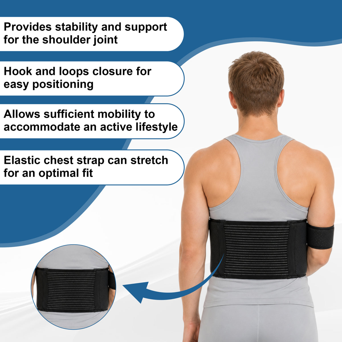 SPRING SEAON Shoulder Immobilizer Arm Sling, Left or Right Arm Brace
